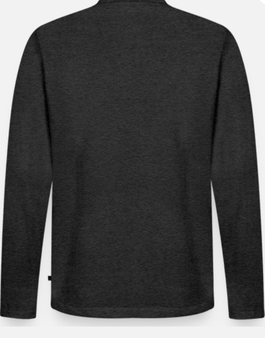 Ekologisk långärmad premium-T-shirt herr w/logo